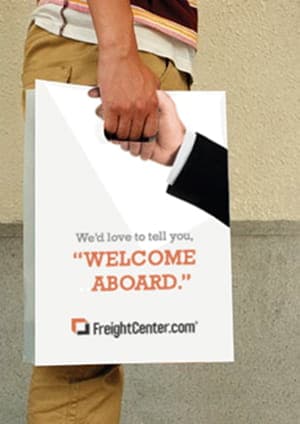 An image of a Career Fair swag bag.